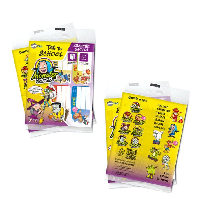 Etichette scuola - Tag To School - Monster Collection - Bustine